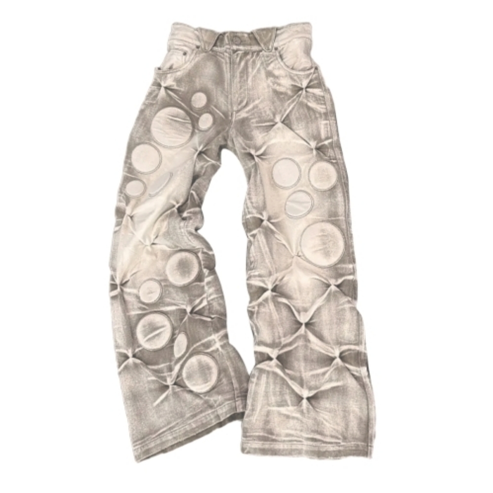 LIMESTONE OXYGEN BY BAD SON BAGGY WIDE LEG Padded Canvas Pants MEDIUM